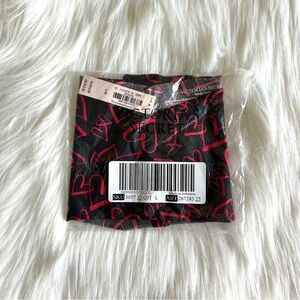NWT Victoria’s Secret Limited Edition Black Panty Red Hearts Valentine’s Size L